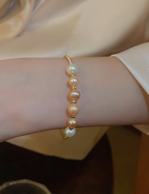 Fashion Gold Geometric Pearl Bracelet