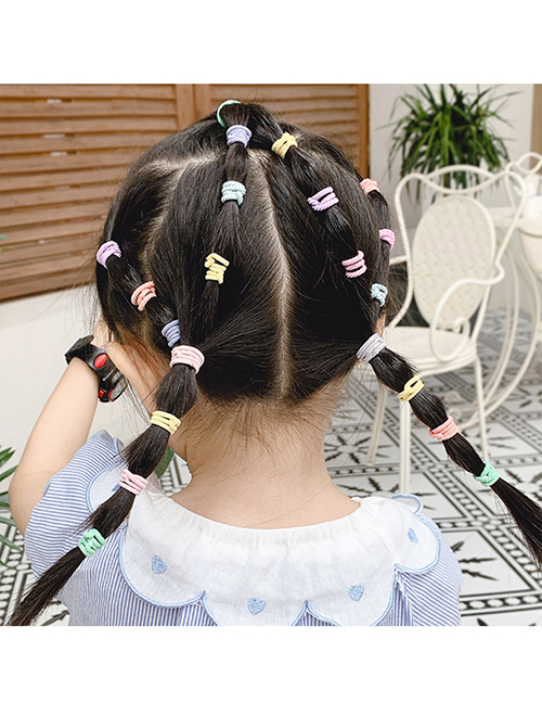 Fashion About 400 Black Series Geometric High Stretch Colorful Hair Tie Set