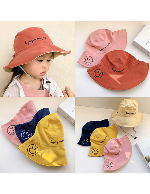 Fashion Yellow And Black Double-sided Hat A Children's Double-sided Letter Printing Anti-sack Hat