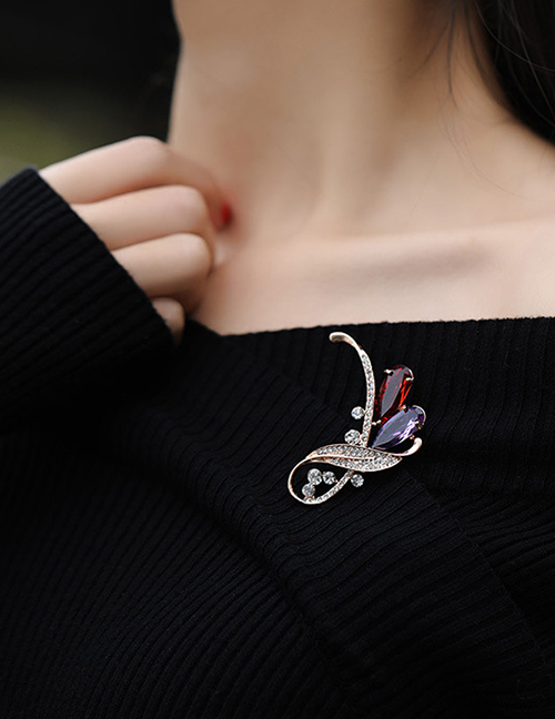 Fashion Jin Cai Alloy Diamond Geometric Crystal Pin Buckle