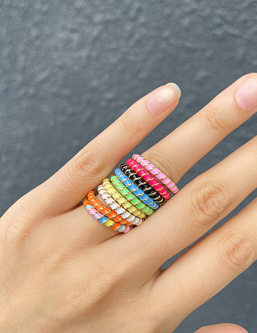 Fashion Color Copper Drip Thread Ring