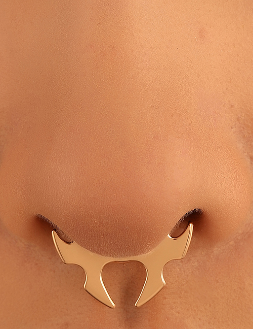 Fashion Silver Alloy Geometric Bat Piercing Nose Ring