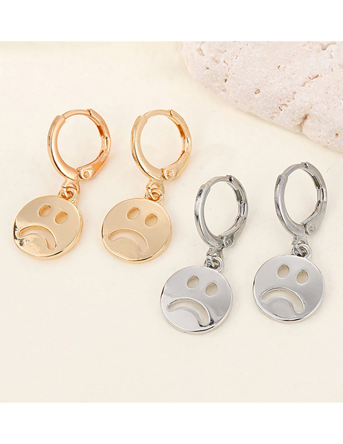Fashion Gold Color Alloy Crying Face Ear Ring