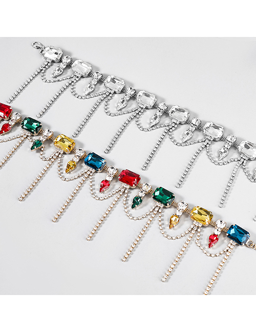 Fashion Silver Alloy Diamond Claw Chain Multilayer Necklace