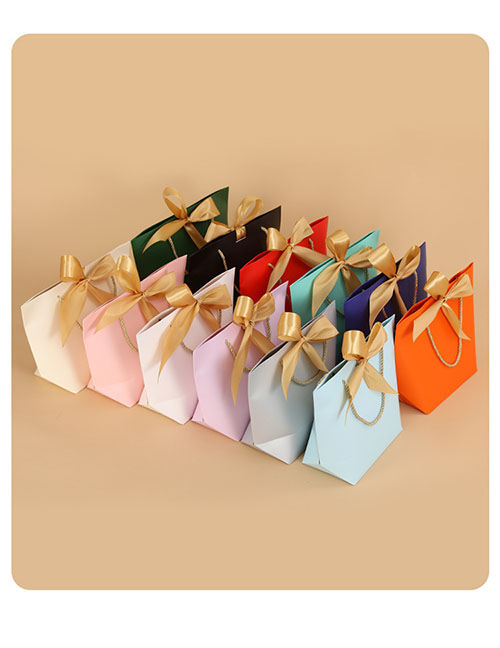 Fashion Tiffany Bluet Trumpet Paper Knotted Large Capacity Gift Bag