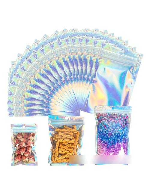 Fashion Laser Holographic Double-sided 16 Silk *9*12cm 1.8g/pc Laser Ziplock Packaging Bag 