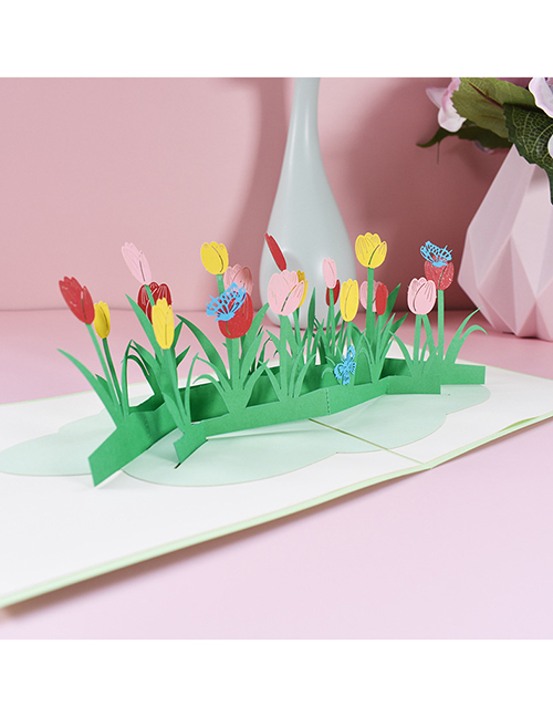 Fashion Color Printing Narcissus 3d Three-dimensional Flower Greeting Card