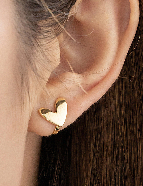 Fashion Gold Mini Light Face Love Ear Clip