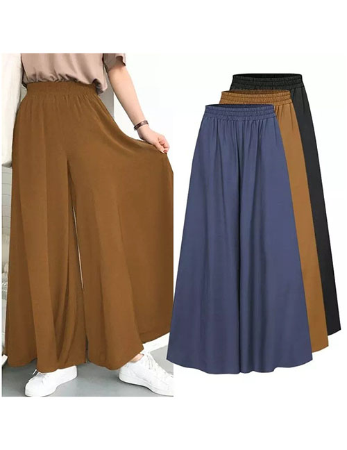 Fashion Blue Loose Wide Legs Big Pants Skirt
