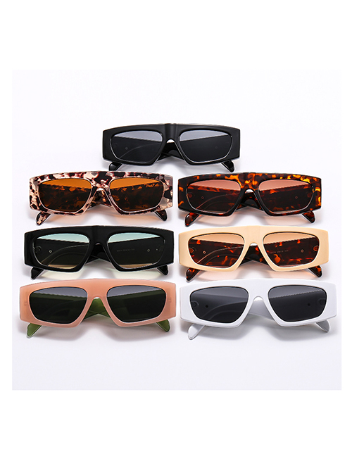 Fashion Beige Frame Gradually Tea Powder Pc Cat Eye Sunglasses