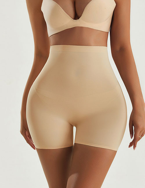 Fashion Apricot High -waisted Body -shaping Pants
