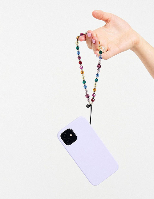Fashion 3# Colorful Crystal Beaded Phone Chain