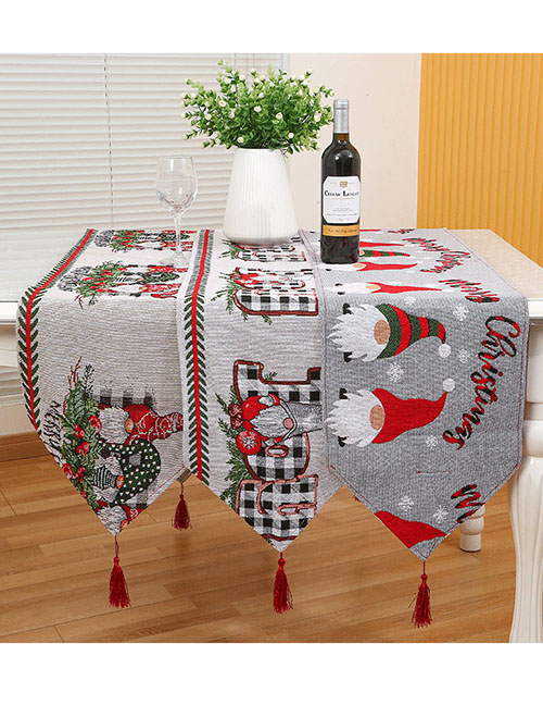 Fashion Style Three 2.2 Meters Christmas Print Knitted Table Runner