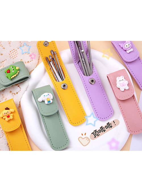 Fashion Standing Puppy Cartoon Adult Ear Picking Tools 6-piece Set