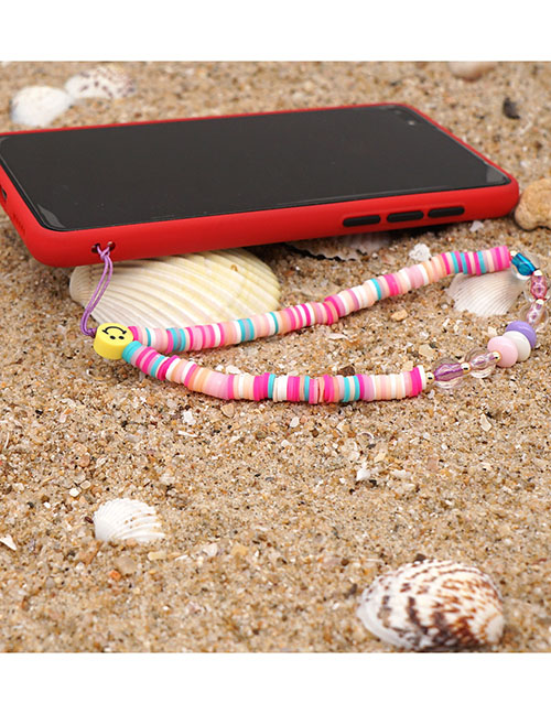 Fashion Color Smile -faced Color Soft Pottery Mobile Phone Anti -throw Latch
