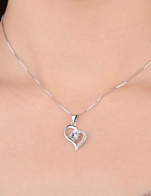 Fashion Single Pendant Without Chain Copper Inlaid Diamond Heart Jewelry Accessories