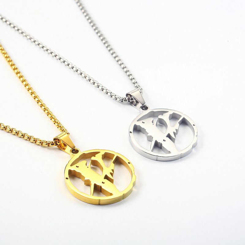 Fashion Gold Necklace Stainless Steel Geometric Mens Necklace