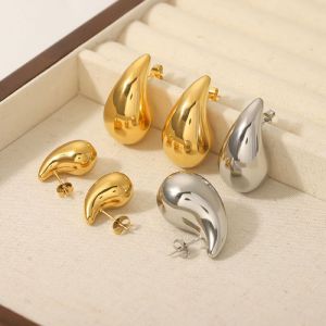 Fashion 3# Stainless Steel Gold-plated Drop Earrings