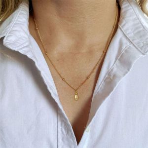 Fashion Gold Metal Geometric Water Drop Necklace