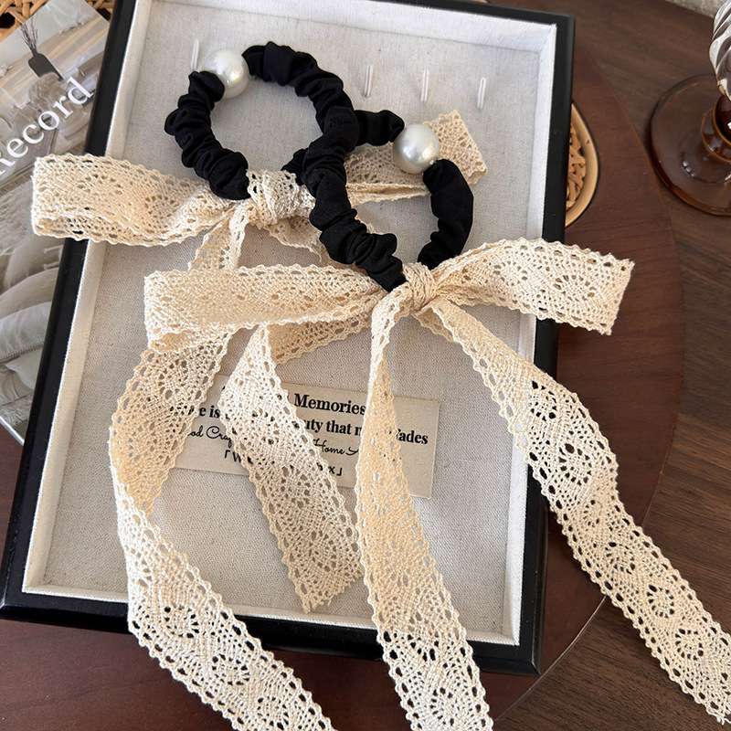Fashion Main Picture Lace Bow Ribbon Hair Rope 