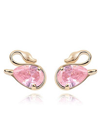 Mobile Pink Earrings Alloy Crystal Earrings