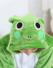 Lovely Green Frog Decorated Children Pajamas