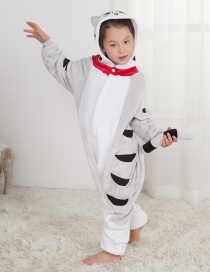 Lovely Gray Cat Decorated Children Pajamas