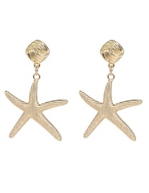 Fashion Gold Starfish Earrings
