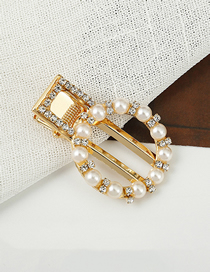 Fashion Gold Pearl-studded Hair Clip