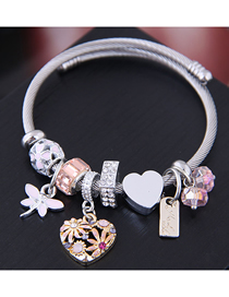 Fashion Pink Metal Love Bracelet