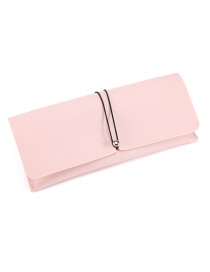 Fashion Pink Leather Glasses Case