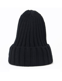 Fashion Black Knitted Woolen Pointed Hat