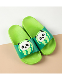 Fashion Panda Fruit Animal Hit Color Non-slip Soft Bottom Word Children Slippers