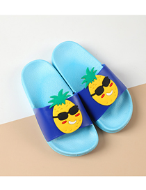 Fashion Cool Pineapple Fruit Animal Hit Color Non-slip Soft Bottom Word Children Slippers