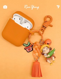 Fashion Tassel Section + Orange Earphone Cover Miyazaki Xiaomei Wireless Bluetooth Headset Silicone Case