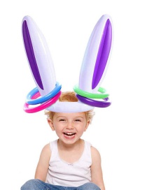 Fashion White Pvc Inflatable Rabbit Ear Ferrule