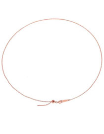 Fashion Rose Gold Titanium Steel Chain One Word Tassel Necklace