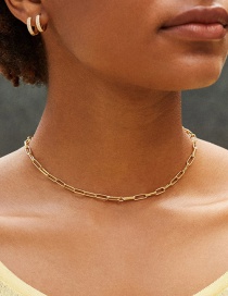 Fashion Gold Handmade Geometric Chain Alloy Necklace