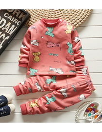 Fashion Aircraft 55/80 Are Recommended For Height 73 Wear Printed Plus Velvet Thick Milk Silk Childrens Thermal Underwear And Home Service Suit