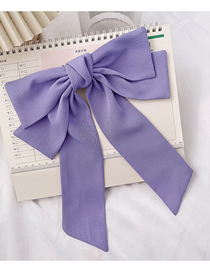 Fashion Purple Two-layer Bow Ribbon Spring Clip
