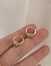 Fashion 8# Gold Color-ear Buckles Metal Geometric Circle Earrings
