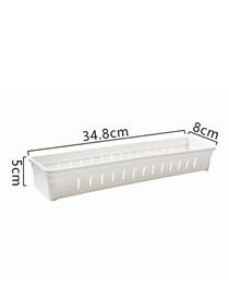 Fashion White Small (with Divider) Multifunctional Drawer Divider Storage Box