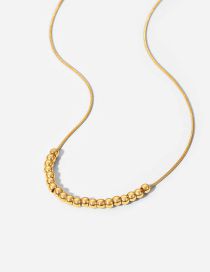 Fashion Gold Stainless Steel Gold Ball Snake Bone Necklace
