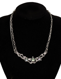 Fashion Silver Alloy Geometric Moonlight Multilayer Necklace