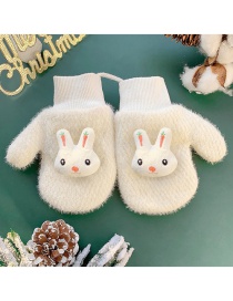 Fashion Little Rabbit [beige White] Children Cartoon Gloves