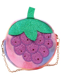 Fashion Grape Plush Cartoon Fruit Messenger Bag