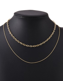 Fashion Gold Alloy Geometry Double Necklace