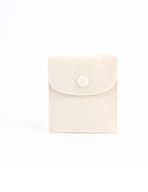 Fashion Beige (velvet) 9.5*7.5cm Flannel Snap Jewelry Bag