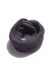 Fashion Dark Gray Wool Knitted Pullover Scarf