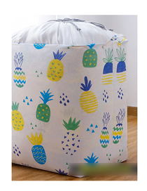 Fashion Non-woven Fabric Beam Mouth:150l Pineapple Fabric Printing Folding Storage Box